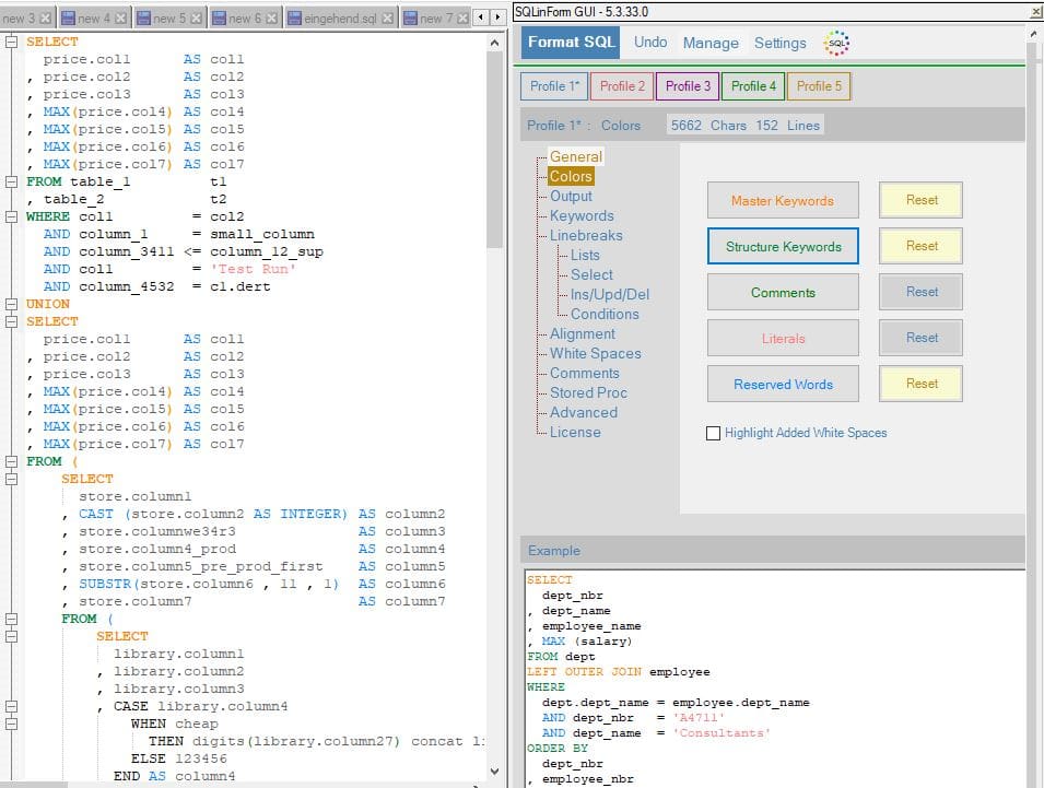 Sql Formatter First Start