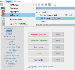 Free Notepad++ SQL Formatter Plugin - SQL Formatter