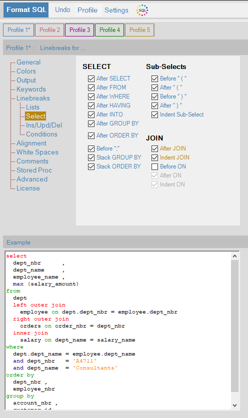 Sql Formatter Preview