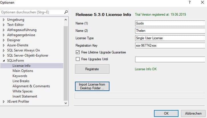 Registrate Ssms Plugin