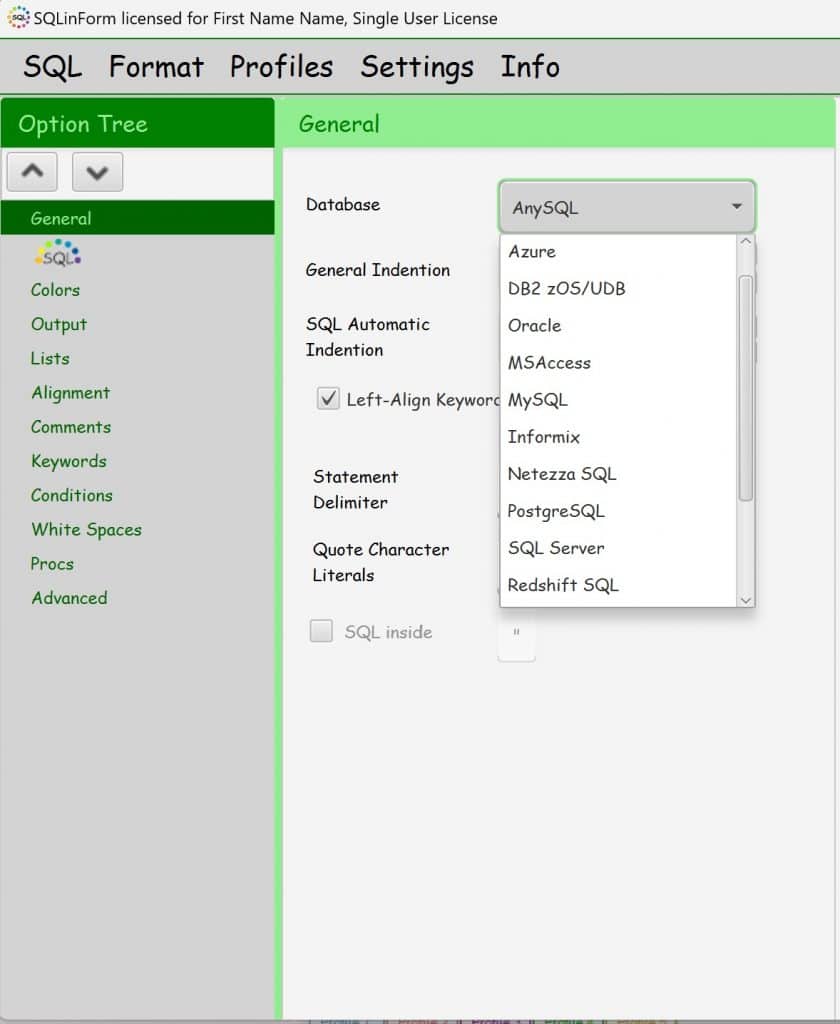 Sql Formatter Major Database Support