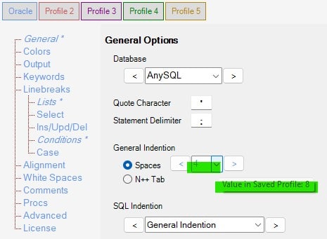 Sql Beautifier Indent Spaces Option